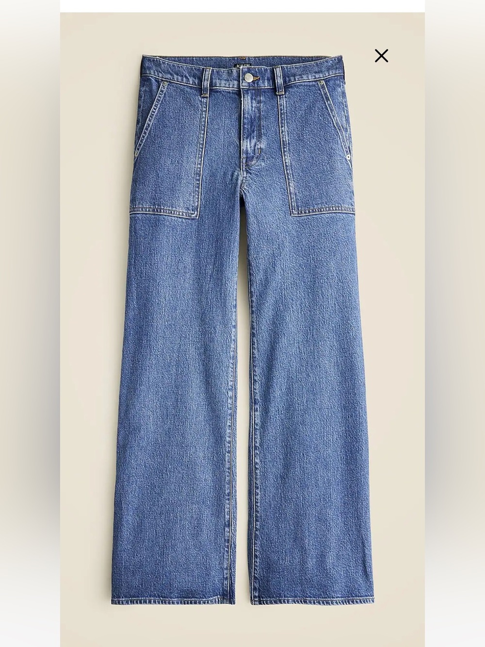 J. Crew Medium Blue Camp Style Wide Leg Jean